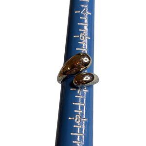 Silvertone Abstract Ring Size 6.5